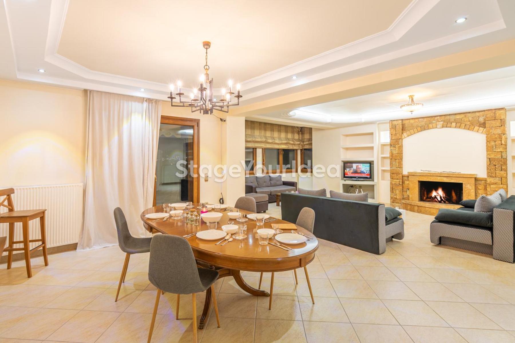 Luxury Appartment, Only 7 Minutes From Thessaloniki Airport And 15 Minutes From City Center ,For 8-23 People Also For Gatherings And Parties Neon Rysion Exteriör bild