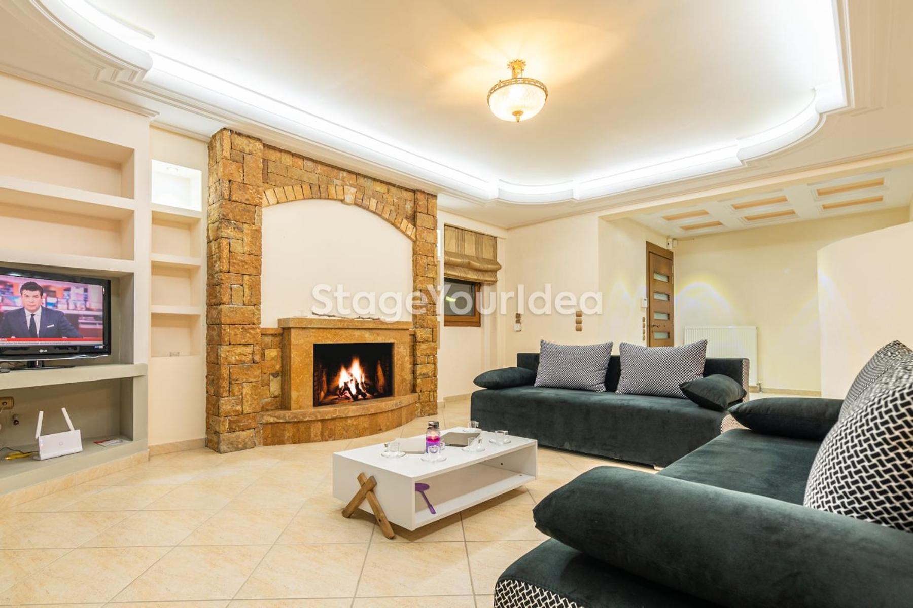 Luxury Appartment, Only 7 Minutes From Thessaloniki Airport And 15 Minutes From City Center ,For 8-23 People Also For Gatherings And Parties Neon Rysion Exteriör bild