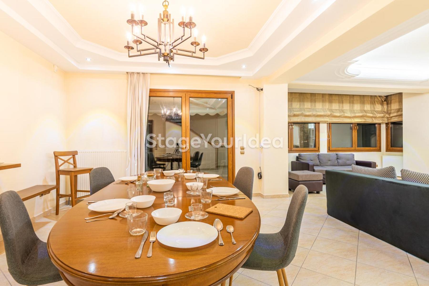 Luxury Appartment, Only 7 Minutes From Thessaloniki Airport And 15 Minutes From City Center ,For 8-23 People Also For Gatherings And Parties Neon Rysion Exteriör bild