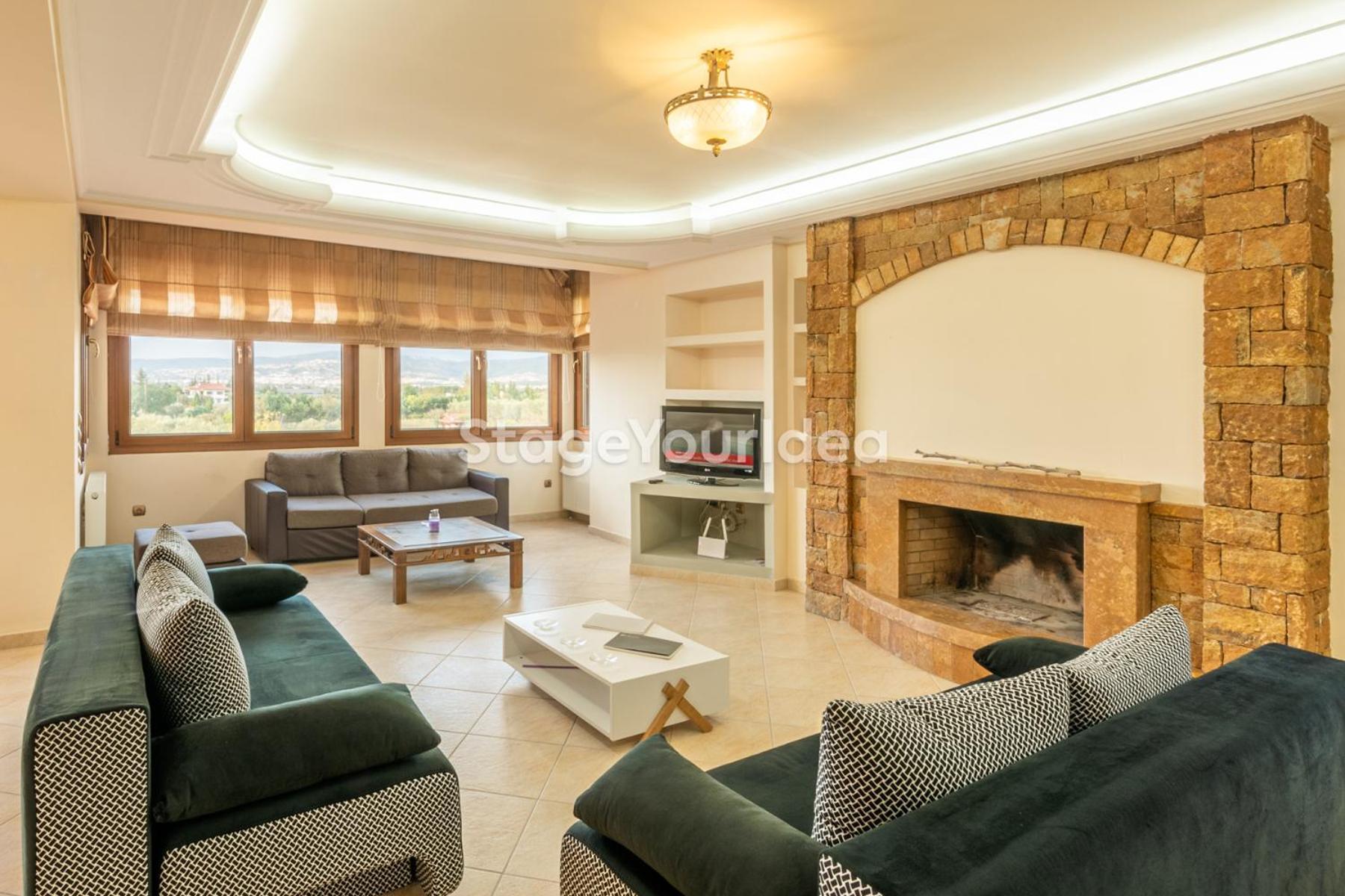 Luxury Appartment, Only 7 Minutes From Thessaloniki Airport And 15 Minutes From City Center ,For 8-23 People Also For Gatherings And Parties Neon Rysion Exteriör bild