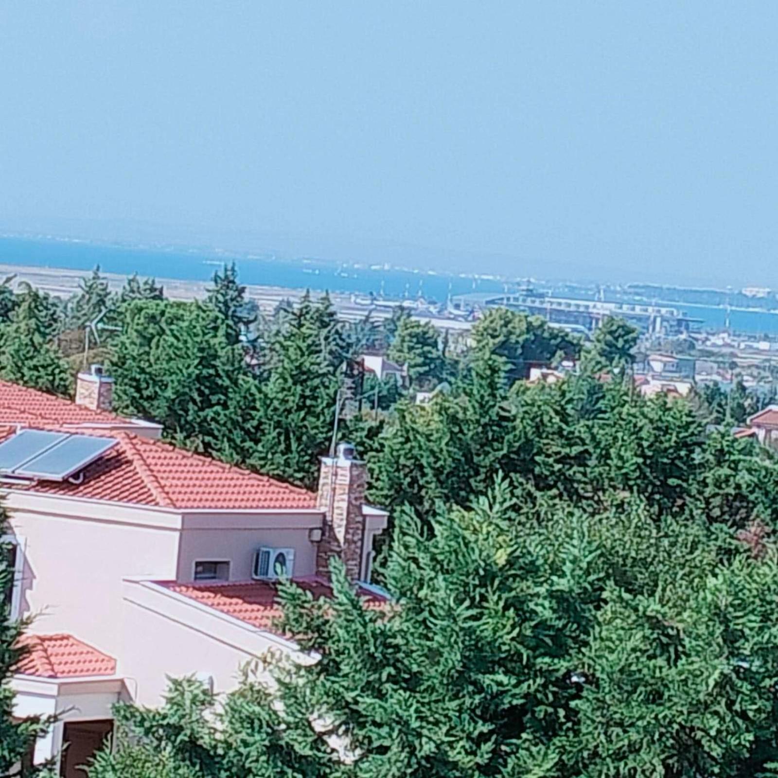 Luxury Appartment, Only 7 Minutes From Thessaloniki Airport And 15 Minutes From City Center ,For 8-23 People Also For Gatherings And Parties Neon Rysion Exteriör bild